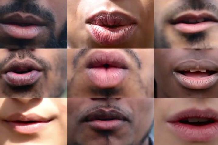 Collage of screenshots of mouths. 