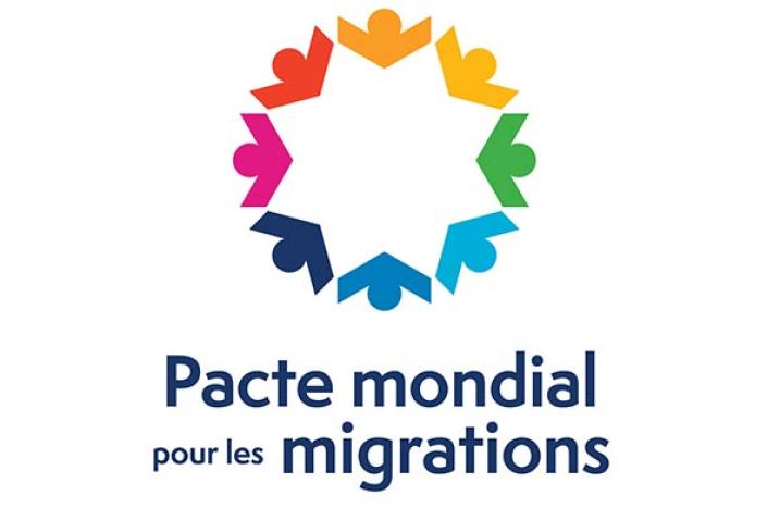 Logo officiel du Pacte mondial sur les migrations