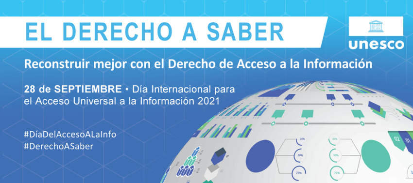 Banner del Día del Acceso Universal a la Información de 2021.