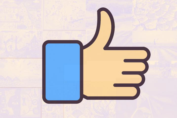 Facebook thumb up symbol 