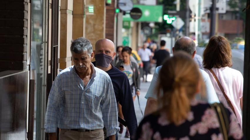 busy sidewalk