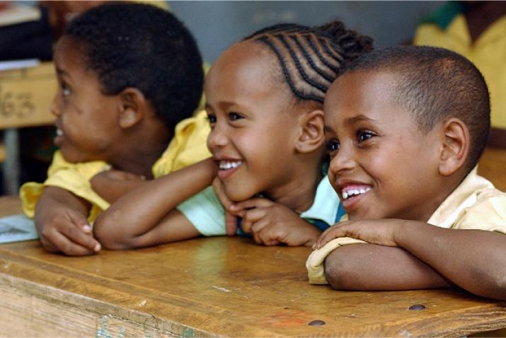 Students attending a school in Harar, Ethiopia.
