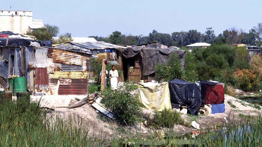 Shanty town at Crossroads