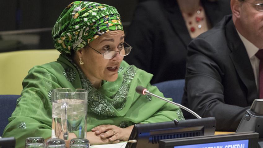 Deputy Secretary-General Amina Mohammed addresses the Economic and Social Council's third Financing for Development Forum.