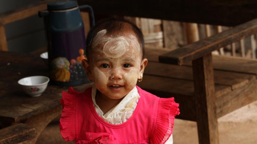 A young girl at a market on Inle Lake, Myanmar. Photo by Dr. Mark Ziembicki.