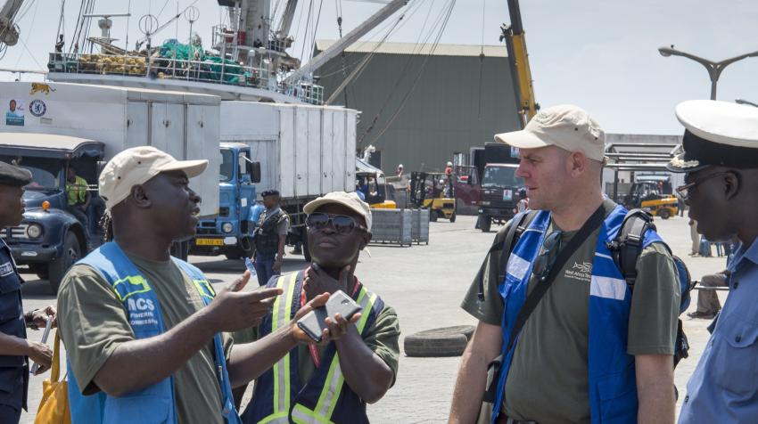 Port control training in Ghana. © TM-Tracking