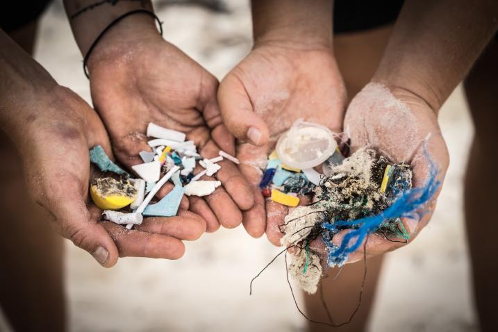 Ocean-borne plastics found on a Caribbean island beach during eXXpedition Round the World, 2019. eXXpedition/Sophie Dingwall