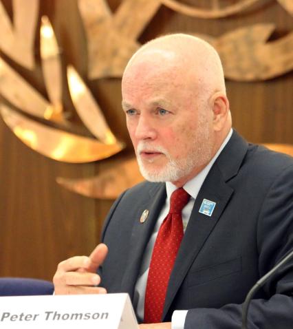 Ambassador Peter Thomson, the United Nations Secretary-General’s Special Envoy for the Ocean. Photo provided by author.