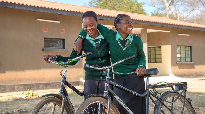 Girls in Zambia with Buffalo Bicycles were 19 per cent less likely to drop out of school, and absenteeism decreased by 28 per cent. World Bicycle Relief