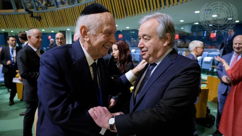 UN Secretary-General António Guterres meets Rabbi Arthur Schneier