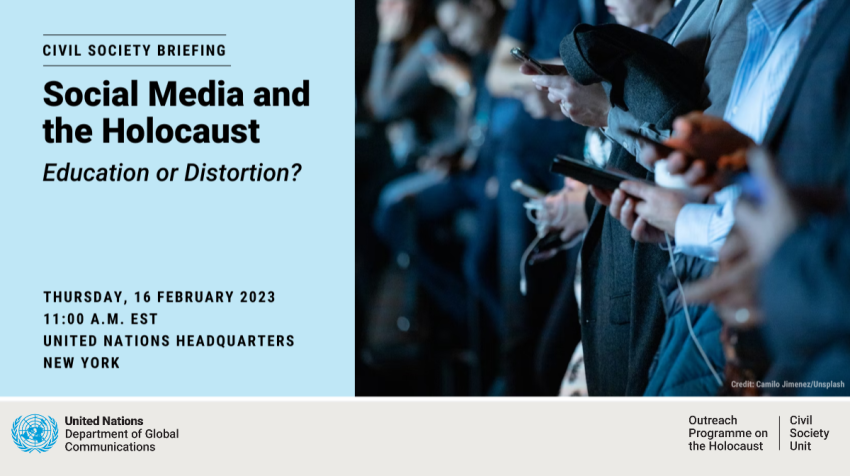 Civil Society Briefing "Social Media and the Holocaust - Education or Distortion?"