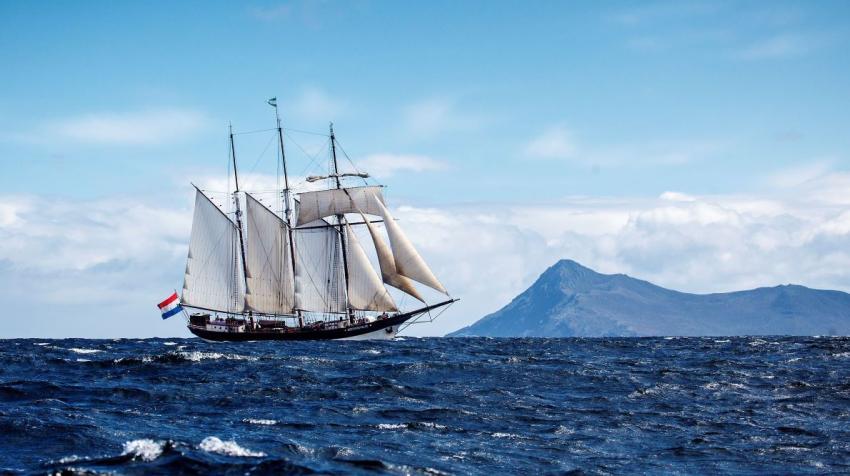 Tall Ship Oosterschelde off Cape Horn, Chile, 2014. © Shipping Company ‘Oosterschelde’