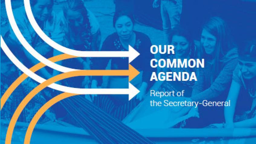 featuring the cover image of the Secretary-General's report.