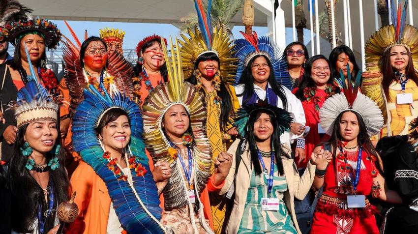 COP28/Mahmoud Khaled. Women from the Brazilian delegation at COP28, United Arab Emirates.