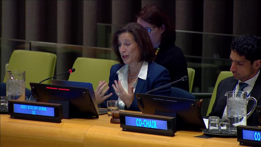 Melissa Fleming speaking in the Security Council