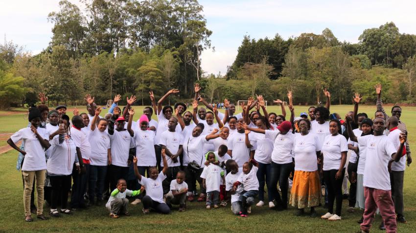 2023年，在肯尼亚举办的世界唐氏综合征日活动上的一群自我倡权者。图片/肯尼亚唐氏综合征协会