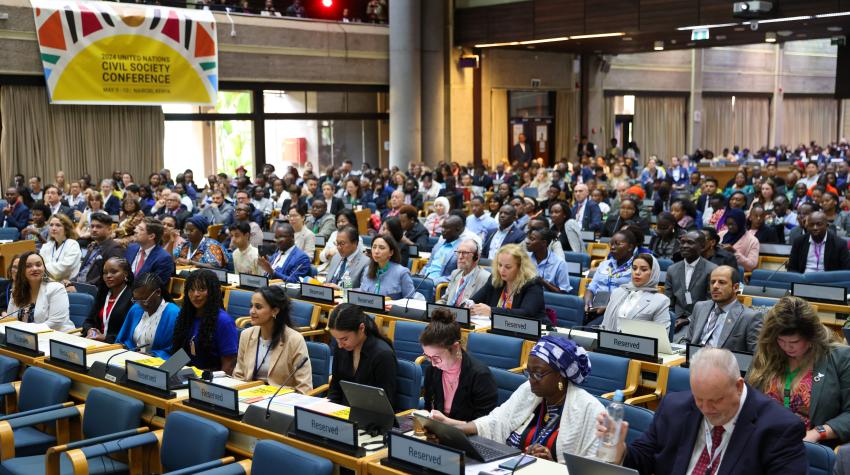 View of the participants of the Opening Session of the 2024 UN Civil Society Conference taking place in Nairobi, Kenya.