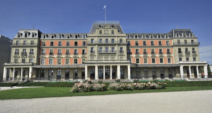 Vista exterior del Palais Wilson de Ginebra (Suiza), sede de la Oficina del Alto Comisionado de las Naciones Unidas para los Derechos Humanos, agosto de 2010. © Fotografía de las Naciones Unidas/Jean-Marc Ferré