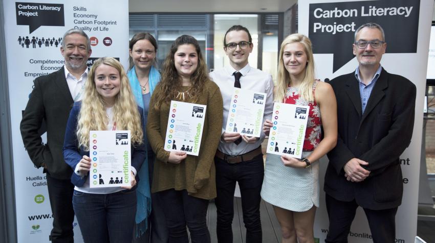 First cohort of student trainers at Manchester Metropolitan University (Photo: The Carbon Literacy Project