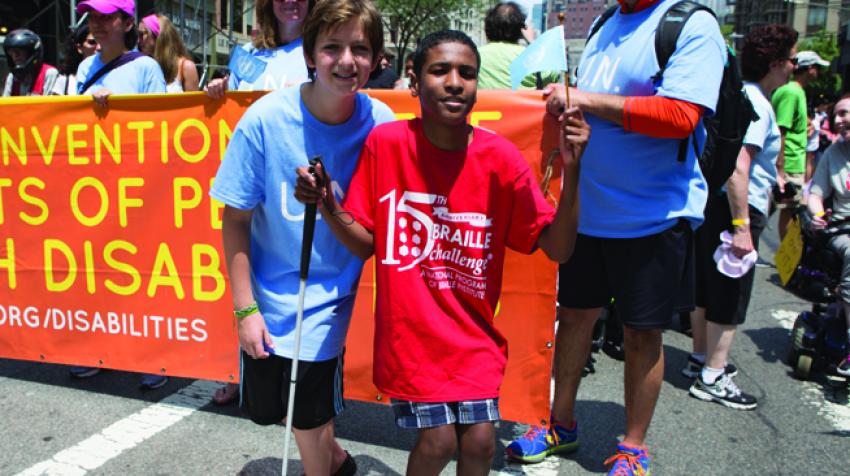 New York City held its first Disability Pride parade on 12 July 2015, marking the 25th anniversary of the Americans with Disabilities Act, signed into law on 26 July 1990. © UN Photo/Devra Berkowitz