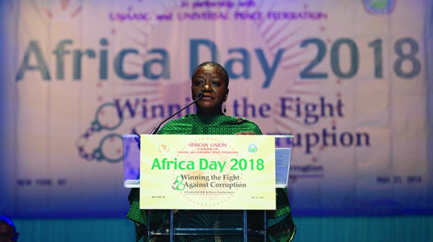Bience Gawanas, Special Adviser on Africa, on Africa Day, 25 May 2018, New York. © UPF International