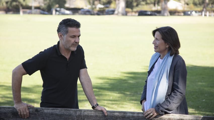 UNHCR Goodwill Ambassador Khaled Hosseini meets Melissa Fleming in Palo Alto, California thirty years after arriving in the USA as a teenager and an Afghan refugee. © UNHCR/Elena Dorfman