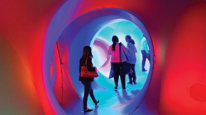 "Luminarium", an inflatable walk-through sculpture designed by British artist Alan Parkinson exhibited at United Nations Office in Geneva, Switzerland, June 2013. ©UN Photo/Jean-Marc Ferré