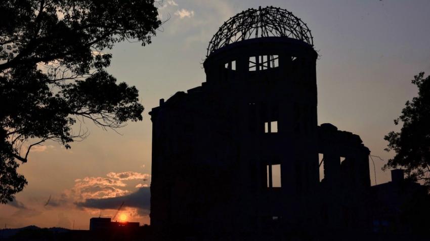 Ruin of the Hiroshima Prefectural Industrial Promotion Hall.