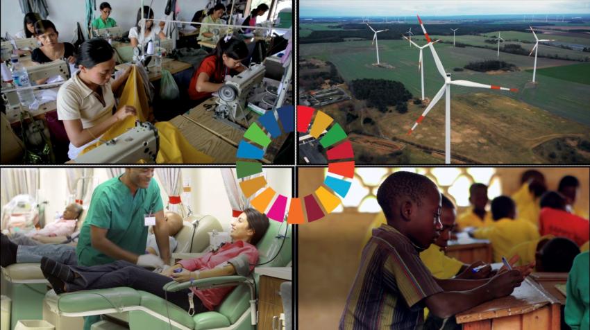 Collage de photos pour la promotion du forum politique de haut niveau sur le développement durable