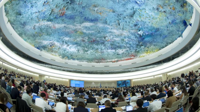 Reunión del Consejo de Derechos Humanos en Ginebra (Suiza), julio de 2016. © Fotografía de las Naciones Unidas/Jean-Marc Ferré