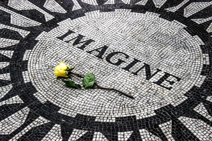 The John Lennon Memorial in Central Park, New York City, 1 September 2018. Photo: Ogutier from Pixabay
