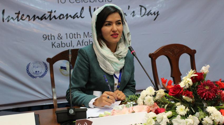 On International Women’s Day 2017, an international student conference organized jointly by Model UN New Silk Way, Kazakhstan, and MUN PAMIR, Afghanistan, featured a special session dedicated to gender issues. 8 March 2017. Photo by Rafis Abazov