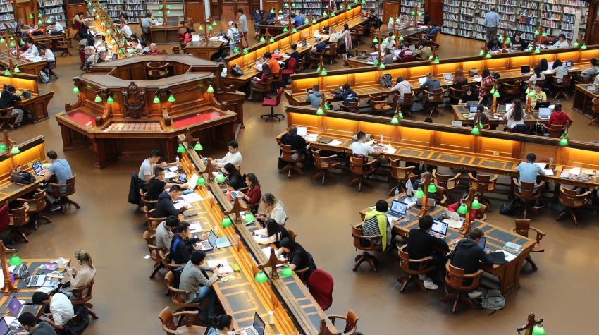  La Trobe Reading Room in the State Library Victoria, Melbourne, Australia. Photo credit: Andrew Tan/Pixabay  