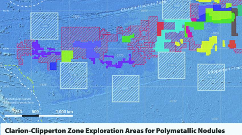 Marine Regions (Ostend, Belgium, Flanders Marine Institute, 2016) © Simon Claus and others. Available from https://www.isa.org.jm/contractors/exploration-areas. 