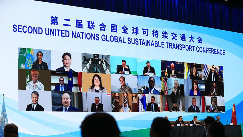 Speakers at the UN Sustainable Transport Conference