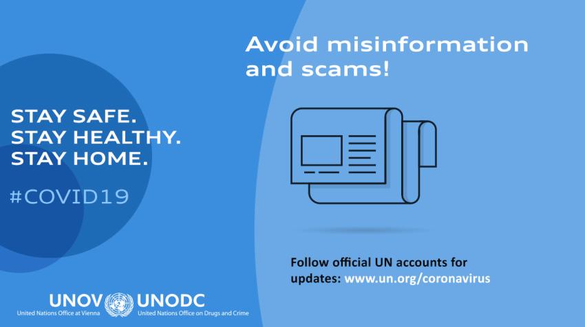 Avoid misinformation and scams poster