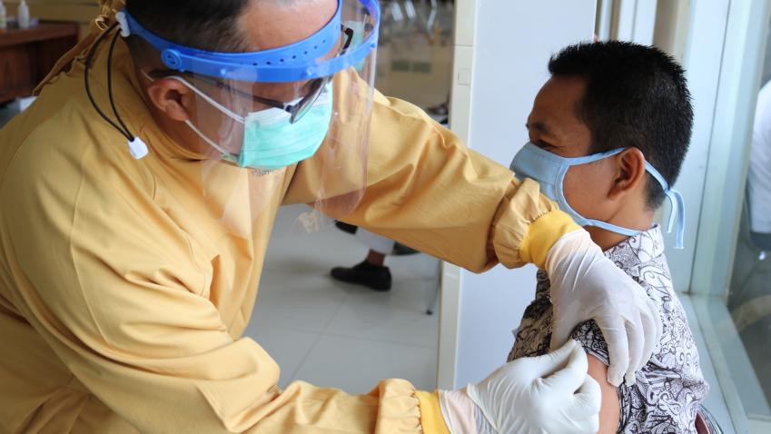 Covid-19 vaccination for medical personnel in Banyumas Indonesia