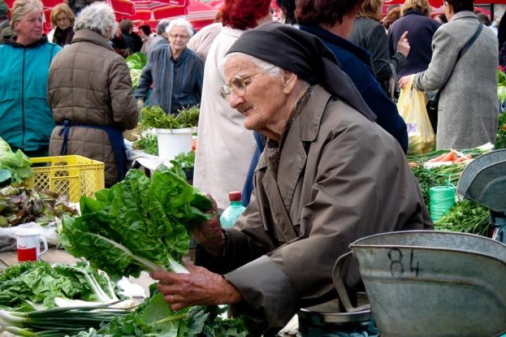 Une femme âgée en Croatie.