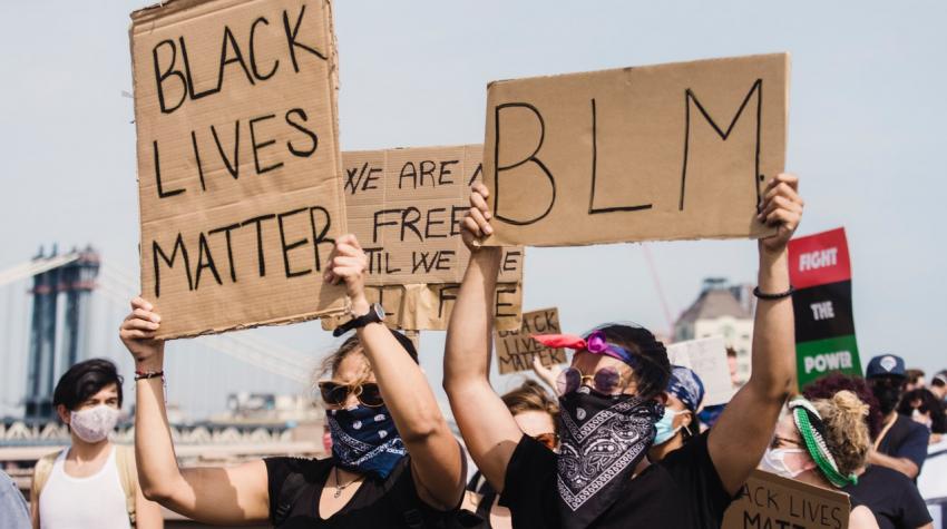 A Black Lives Matter protest in New York during the COVID-19 pandemic, 4 June 2020. Photo: Life Matters from Pexels