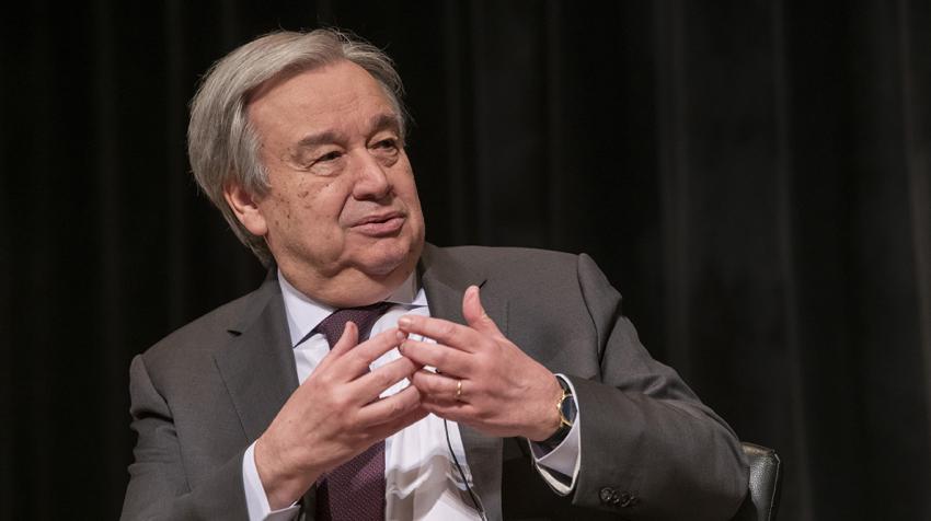 Secretary-General António Guterres speaking at a panel.