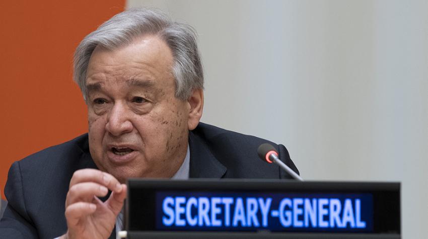 Le Secrétaire général de l'ONU, António Guterres