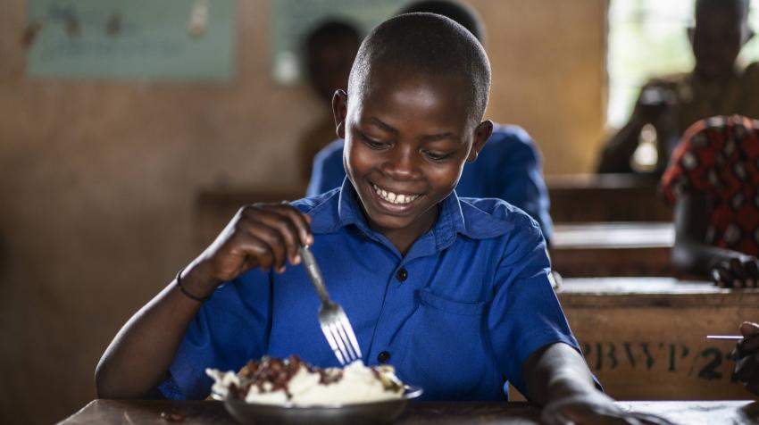 Belyse is a 9-year-old from Rwanda. Every day, she eats a nutritious meal at school. WFP's home-grown school feeding programme is a great support to pupils, parents, farmers, and the community in general. 