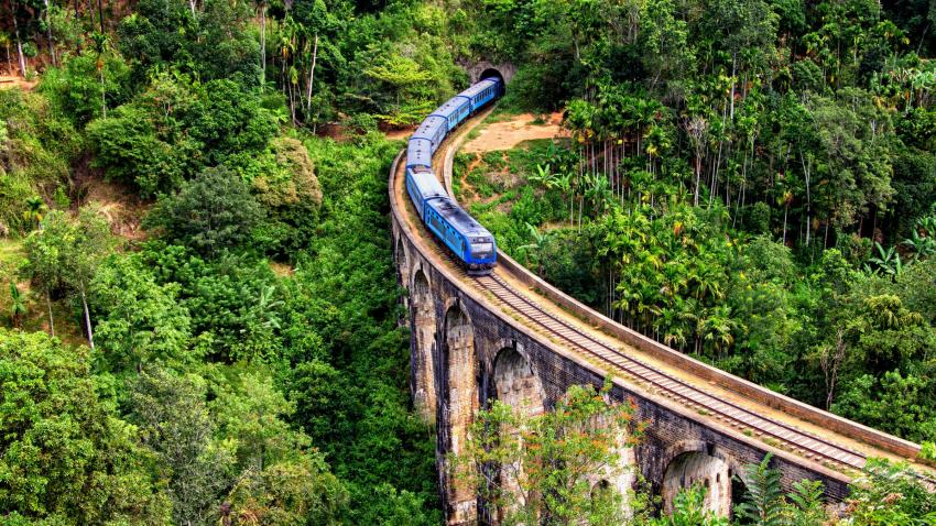 Blue train to Ella, Nine Arch Bridge, Sri Lanka