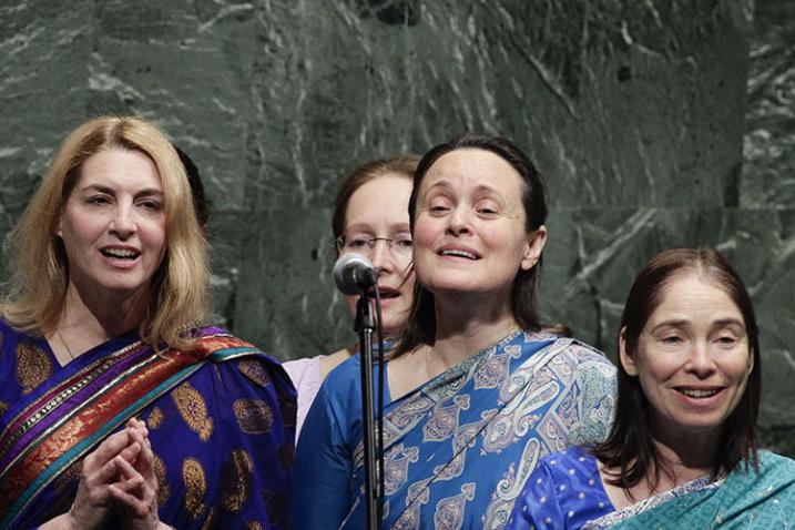 Singers from the group Sri Chinmoy Peace Meditation at the United Nations