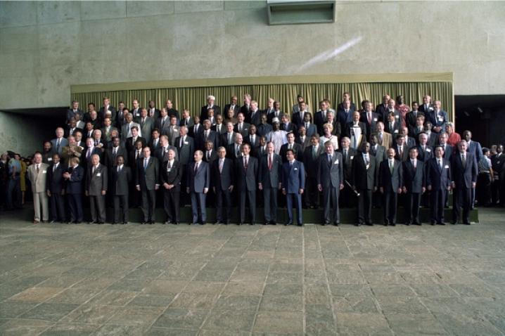 Group photo of world leaders at the Summit.