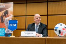 Mr. Gianni Infantino, President, Fédération Internationale de Football Association (FIFA), 14 September 2020. ©UNIS Vienna/Nikoleta Haffar (CC BY 2.0) United Nations Office on Drugs and Crime (UNODC). 