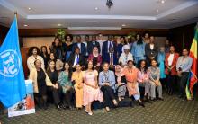 Young Ethiopian beneficiaries of the ITU/EIF joint programme, “Tech as a driver of Women’s Economic Opportunity”. By Memory Studio