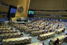 Overview of the General Assembly Hall from the left side of the chamber. 