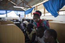 UNHCR, in partnership with Microsoft, has implemented an initiative to provide digital skills to refugees like Grace and members of the host community in Kakuma, Kenya. ©UNHCR/Hannah Maule-Ffinch