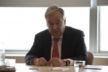 Secretary-General António Guterres holds videoconference.
